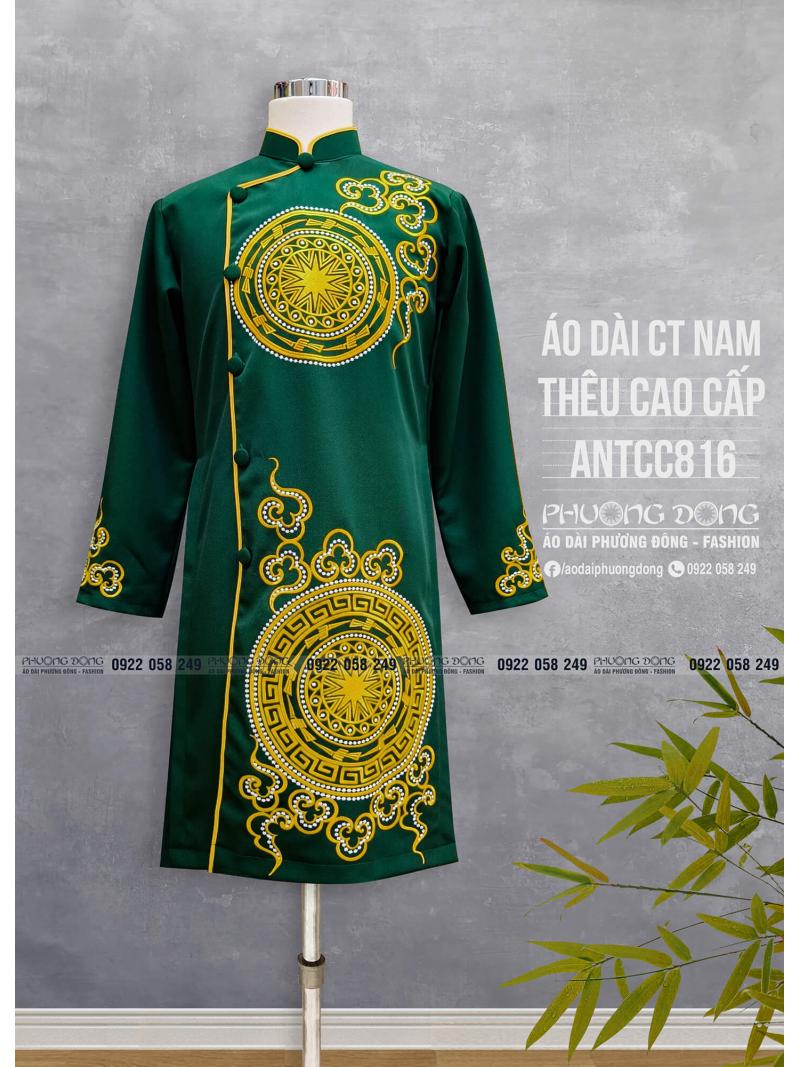 Áo Dài Cách Tân Nam Thêu Cao Cấp ANTCC816